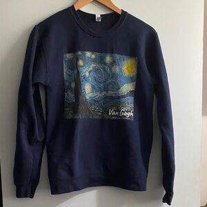 Van Gogh Inspired Navy Sweatshirt